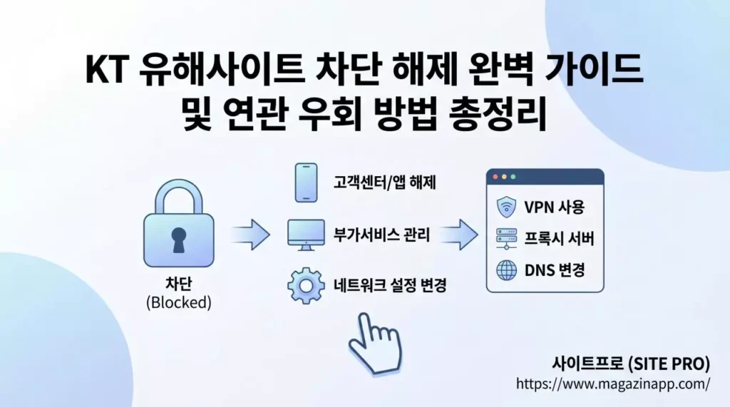 KT 차단 해제 SITEPRO