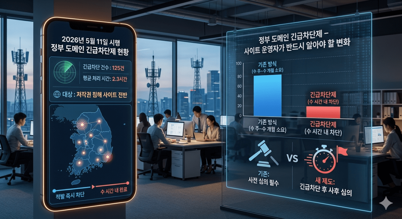 2026년 5월 11일 긴급차단제 합법 사이트 오탐 대응